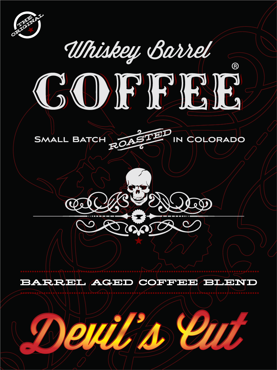 Devil's Cut Barrel Aged Coffee Label