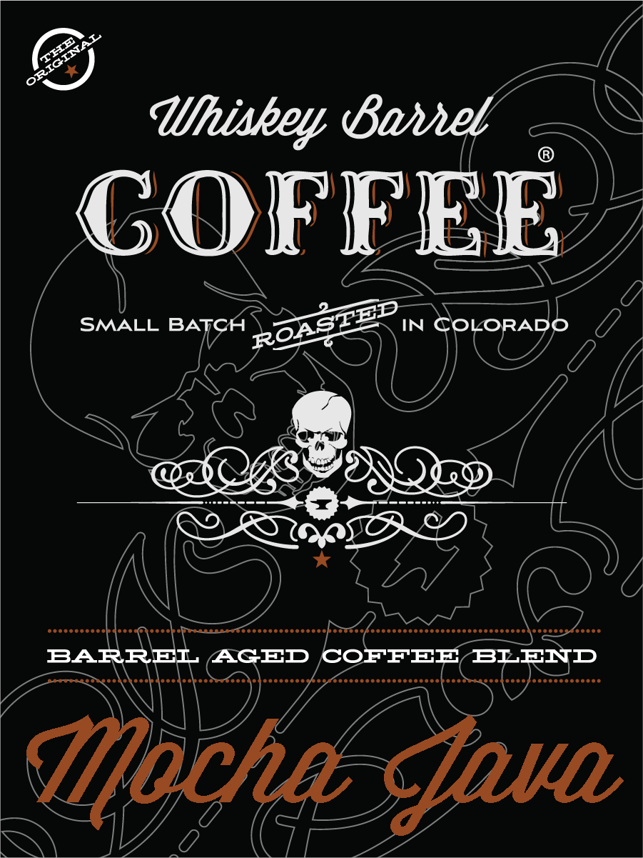 Mocha Java Barrel Aged Coffee Label